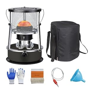 Petroleumkachel voor gebruik binnenshuis 4,5 l en 8900 BTU/H petroleumkachel, mobiele verwarming zonder elektriciteit, petroleumkachel voor binnen, mobiele verwarming C