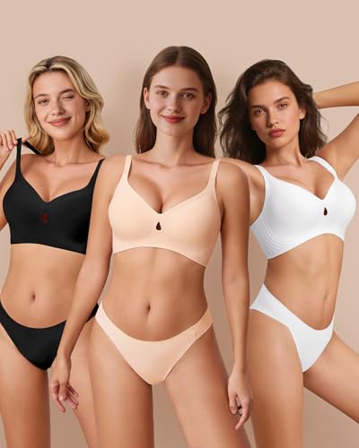 Womens Jelly Wireless Push Up Bras for Women with Support and Lift Seamless Bra No Underwire Full Coverage T Shirt Bra4