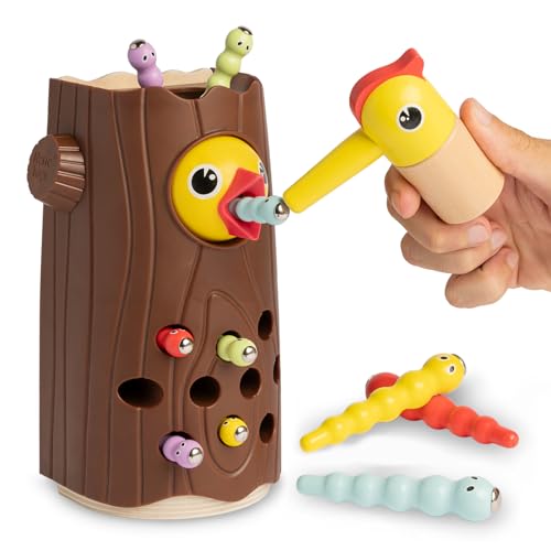 Image of Nene Toys Little Woodpecker – Montessori Magnetic Toy for Toddlers 2-4 – Educational Toy for 2 3 Year Old Kids – Fine Motor Skills Learning Game – Gift Idea for Boys Girls Age 2-3