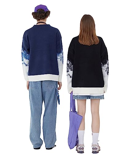 Aelfric Eden Snow Mountain Sweater Men Casual Knitted Sweater Oversized Graphic Pullover Sweater4