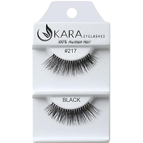 u KARA 100% Human Hair Natural False Eyelashes (#K-EL-217-12 Pack) Fake Lash Makeup