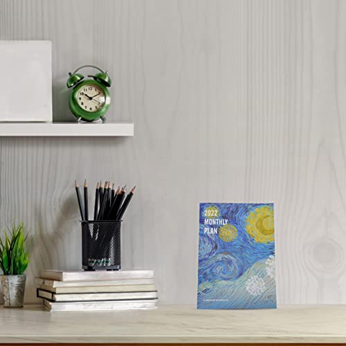 PRETYZOOM Caderno de calendário 2022 Manual de planejamento de tempo Caderno planejador diário trivi