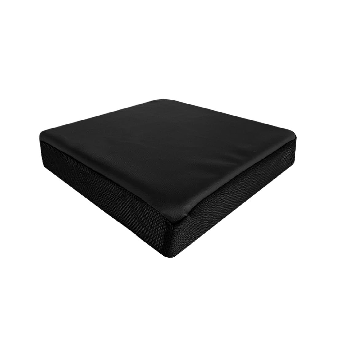 Acomoda Textil – Cojín Viscoelástico para Asiento Silla Oficina, Ruedas, Gaming y Coche. Asiento Multifunción Alta Recuperación Transpirable y Desenfundable Color Negro, 40x40x8 cm.