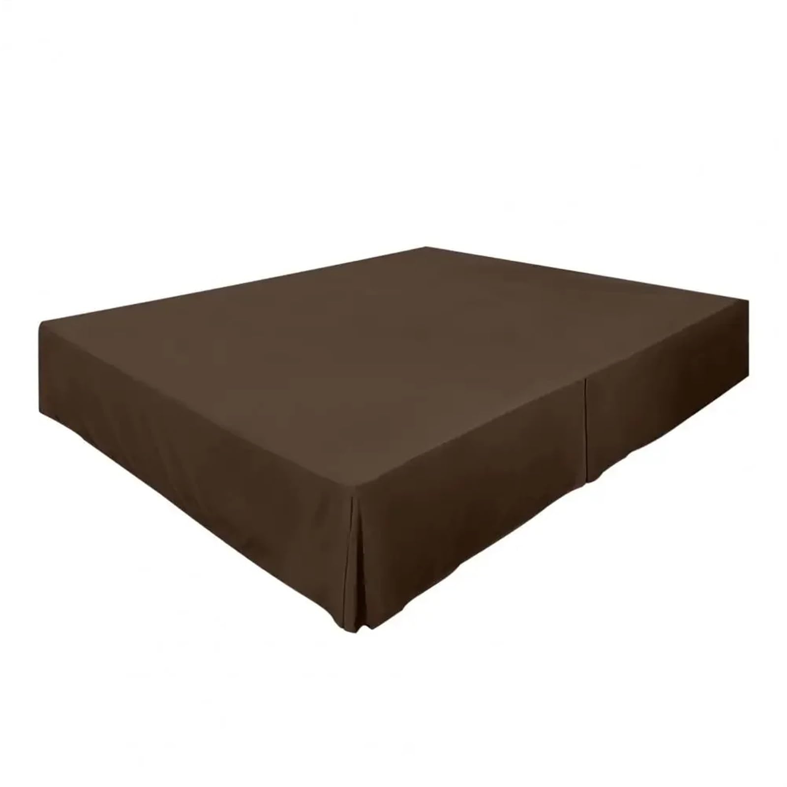 Falda de Cama con Volantes Falda de Cama de Hotel Falda de Cama de Color Liso Suave for Hotel con fácil Ajuste(Brown,L)