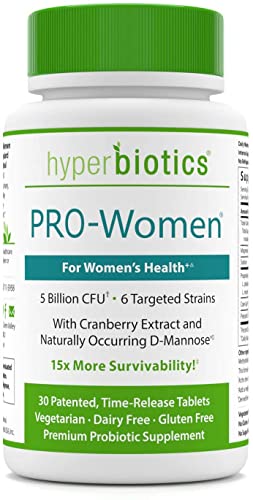 Hyperbiotics Pro Probiotics for Women | Time Release Tablets | Premium Nutritional Supplement | Vegetarian, Dairy & Gluten Free | Healthy Digestion & Immune System Support | 30 Count