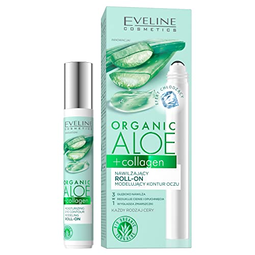 Eveline Cosmetics JB15ACRO Orgánico Aloe + Colágeno Rol-on Hidratante Rol-on contorno de ojos, 15 ml