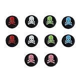 JARCOLD 5 Pair Silicone Skull Analog Controller Joystick Thumb Stick Grip Cap Covers for PS2, PS3, PS4, Xbox 360, Xbox One Analog Stick Caps Replacement