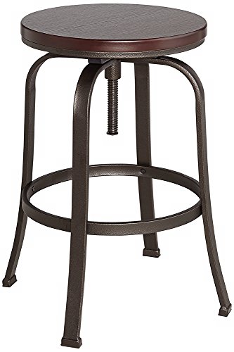 image for Elm Lane Radin Hammered Bronze Metal Swivel Bar Stool Brown 29