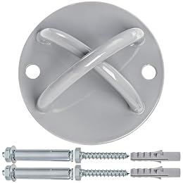 Faswin Wall Mount Bracket for Suspension Straps, Ceiling Anchor X Mount for Rings, Body Weight Strength Training Systems, Yoga Swings & Boxing Equipment