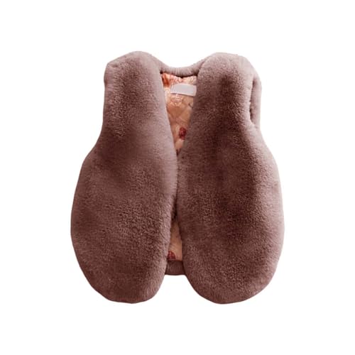 Girls' Sherpa Fleece Vest Jackets Zipper Warm Sleeveless Waistcoat Winter Fall Flannel Vest Coat Children Waistcoat