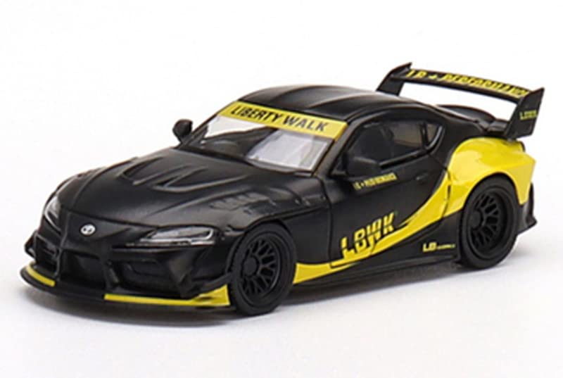 TrueScale Miniatures GR Supra LB-Works Matte Black Diecast Collectors Model (RHD), 1:64 Scale, MGT00472-R