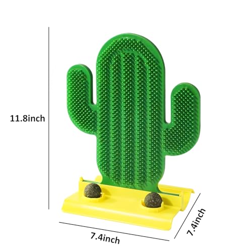 Pelota para gato de hierba gatera Chouchouter con forma de cactus verde giratorio 8