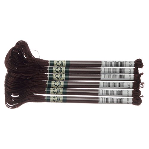 DMC サテン糸 刺繍糸 6束入 25番 8m #S3371 ブラウン系 DMC1008F