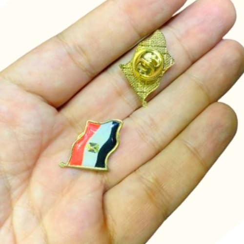 1 قطعة دبوس بروش بتصميم علم مصر، دبوس البدلة بشكل علم مصر