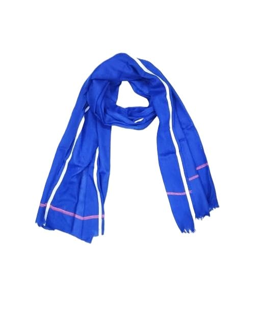 Men's Blue Cotton Gamcha Neela Towel Scarf Lightweight Multipurpose Angocha for Daily Use Blue Free Size-image-48
