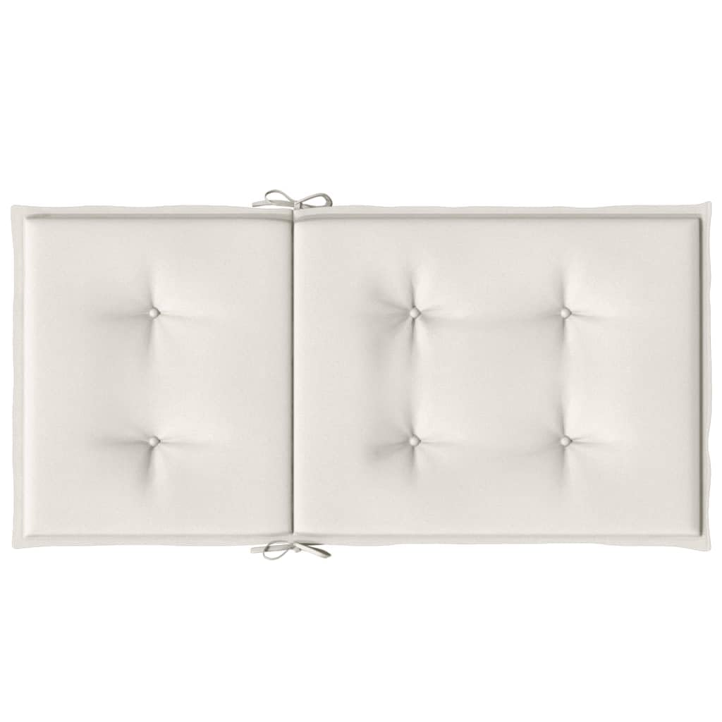 ShGaxin Cojines Silla Respaldo bajo 4 ud Tela Crema Melange 100x50x4 cm, Cojines para Butacas De Jardin, Cojines Sillas Cocina, Cojines para Sillas De Terraza, Cojin Silla Exterior - 4002452