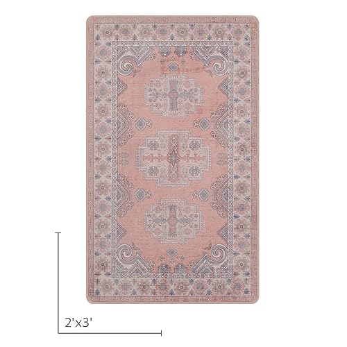 Washable Entryway Runner Area Rug : 2x3ft Stain Resistant Small Entry Rug Boho Doorway Throw Rug Non Slip Laundry Room Floor Carpet for Bedroom Bedside Kitchen Indoor Home Decor Doormat