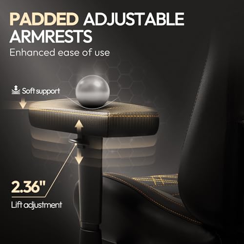 Sedia da gaming ergonomica da ufficio con funzione di massaggio e calore, cuscino a molle insacchettate traspirante come nel divano, sedia regolabile in PC con poggiapiedi, supporto per schiena - Sedia gaming - Immagine 5