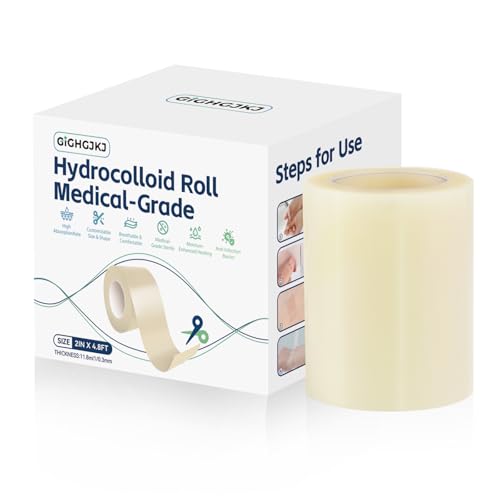 Hydrocolloid Roll for Wound Care,Hydrocolloid Roll with Self-Adhesive,Cut-to-Size Patch Bandages,Ultra