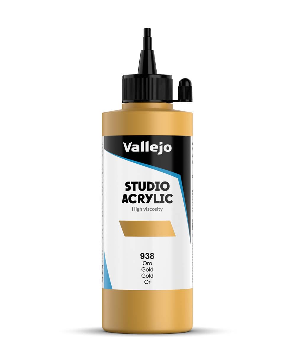 Vallejo : Studio Acrylic Paint : 200ml : Gold