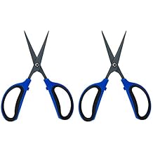 Happy Hydro - Trimming Scissors - Straight Tip - 60mm Teflon Blades - Ergonomic Comfort Grip Handles - 2 Pack