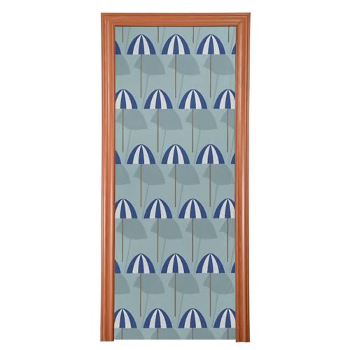 FLildon Blue Umbrellas Door Cover Decoration, Party Accessory Porch Decor for Festive Ornament Room Door Covers 35 x 79 Inch