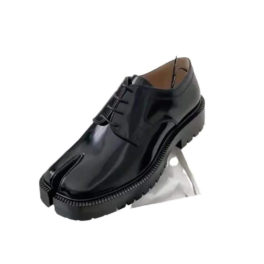 Amazon.com | Tabi Shoes Split Toe Leather Chunky Platform