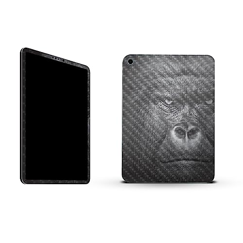 Image of MightySkins Carbon Fiber Skin Compatible with Apple iPad 10.9 inch 10th Gen (2022) Full Wrap Kit - Mono Gorilla | Protective, Durable Textured Carbon Fiber Finish | Easy to Apply | Made in The USA