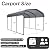 Chilihom Car Port Metal Carport 10 ×15 FT Heavy Duty Carport Kit, Metal Garage Carport Canopy with Galvanized Steel Frame and Roof, Car Tent Shelter Outdoor Storage Shed for Boats and Truck, Charcoal