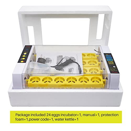 MUYIRTED Inkubator Hühner 24 Eier Brutmaschine Vollautomatisch Brutautomat Wachteln Enteneier Geflügel Egg Incubator… – Bild 8