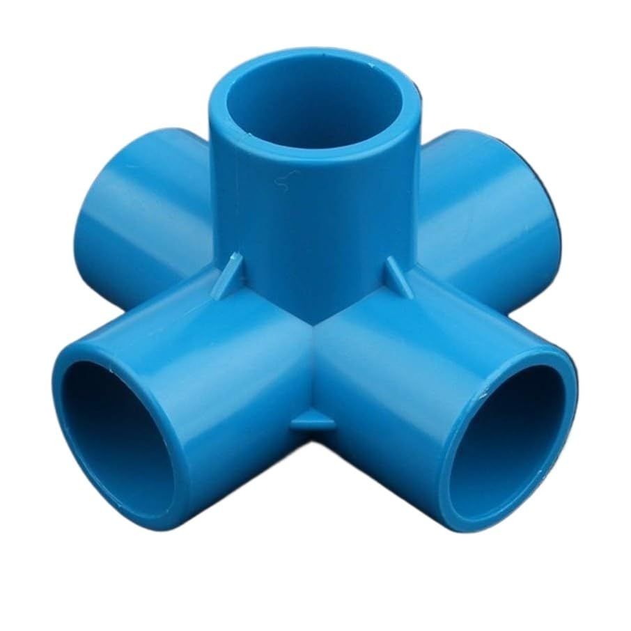 Accesorios para tuberías de riego, Conector de PVC, Accesorios Goteo for Tubo Acuario estereoscópico 5 vías, 20mm, 12/24/48 Uds., Manguera latón