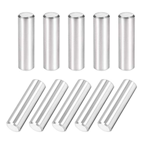 10 pasadores para tobillo 304 acero inoxidable cilíndrico, 10 mm x 35 mm, soporte para pasador fijador elementos plateados