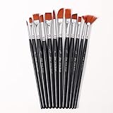 Paint Brushes Set of 12 Different Size – Painting Brushes - Artist Paint Brushes for Acrylic Paintin