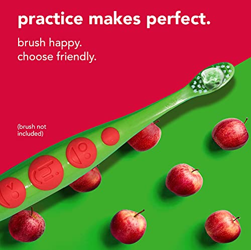 hello toddler training toothpaste with natural apple flavor  kids toothbrush vegan sls bpa free
