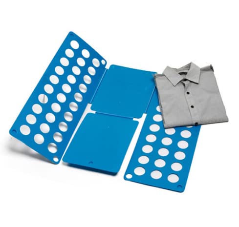 KZKR Planche à plier le linge Chemise Plieuse Plieur de Linge Vêtements pliants ménagers Enfant Adulte Vetement Chemise T-Shirt 38 x 40cm Bleu Cover