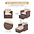 Super Patio 7 Piece Patio Furniture Set, Patio Conversation Sets, All-Weather PE Wicker Outdoor Sectional Sofa with Ottoman, Tempered Glass Coffee Table, Three Red Pillows, Brown