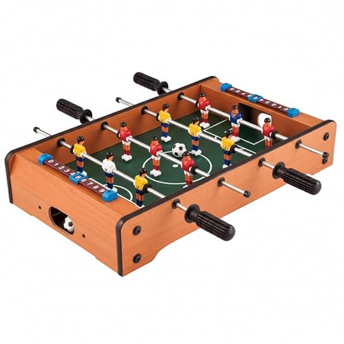 ADEPTNA Children Tabletop Football Game Mini Foosball Soccer Game for Kids & Family Desktop Football Table with 12 Players & 2 Balls 360° Rotating Rods Indoor Family Fun Toy Xmas & Birthday Gift