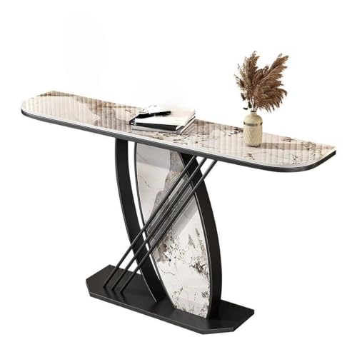 Mesa consola moderna con acabado de mármol para un vestíbulo sofisticado 2