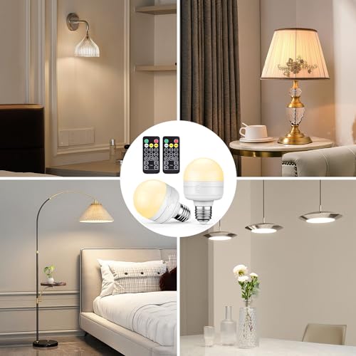 Scopow T999 2Packs E26 Rechargeable Light Bulbs thumb #7