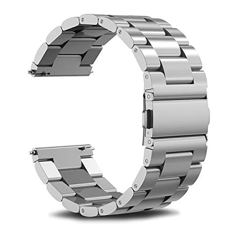 WNFYES 18mm 22mm 20mm Universal Watch Band Stainless Steel Straps For Galaxy Watch Gear S3 Compatible Frontier Classic S2 steel watch band (Band Color : Silver, Band Width : S3 or 22mm) Cover