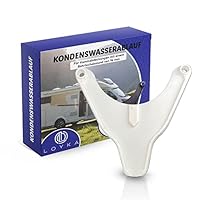 Kondenswasserablauf WEIß - 96mm Lochabstand TRUMA ALDE - Kondensatwasserablauf Wohnmobil - Kamin Schild Wohnwagen - Zubehör Wohnmobil - Ablauf für Kaminabdeckung und Kaminkappe