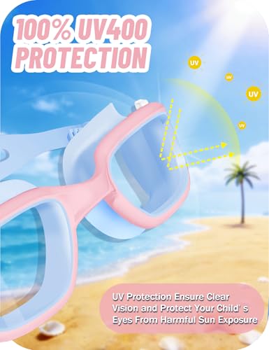 Image of Vvinca Kids Swim Goggles, Swimming Goggles for Kids 3-14 Anti-Fog UV Protection No Leak Pool Glasses for Boys Girls