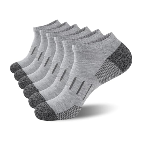 Ankle Socks for Men Cotton Breathable Comfort Cushioned Low Cut Athletic Hiking Running Workout Sports Socks