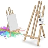 Artina Tischstaffelei Holz für Leinwände bis 42 cm London – Holzstaffelei Kiefernholz Tisch Staffelei zum Malen am Tisch – Sitzstaffelei Anfänger & Hobbykünstler Malerstaffelei Leinwandständer
