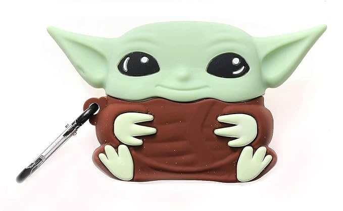 Image of Techmount Compatible with Airpods Pro GEN-2 (2022) Case Cover Silicone Cartoon Character 3D Cover Wtih 360 Protection Airpods Pro 2 Cover Case (NOT for Any Other AIRPODS) (Yoda)