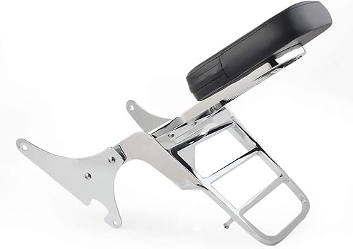 Respaldo Sissy Bar + Portaequipajes de cuero compatible con Kawasaki Vulcan 400 Vulcan 800 VN400 VN800 1996-2019