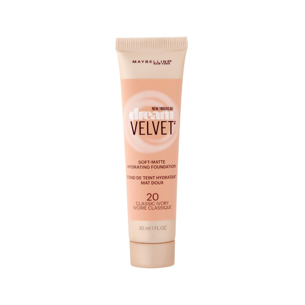 Maybelline New York Dream Velvet Gel Soft-Matte Hydrating Full Coverage Foundation For Combination Skin, Classic Ivory, 1 Fl Oz., Pack Of 1