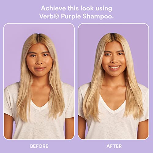 Verb Purple Shampoo - Vegan Toning Shampoo For Blonde, Grey And Silver Hair - Free Of Harmful Sulfates And Paraben - Purple Color Corrector To Reduce Yellow Brassy Tones,  12 Fl Oz #TOP1