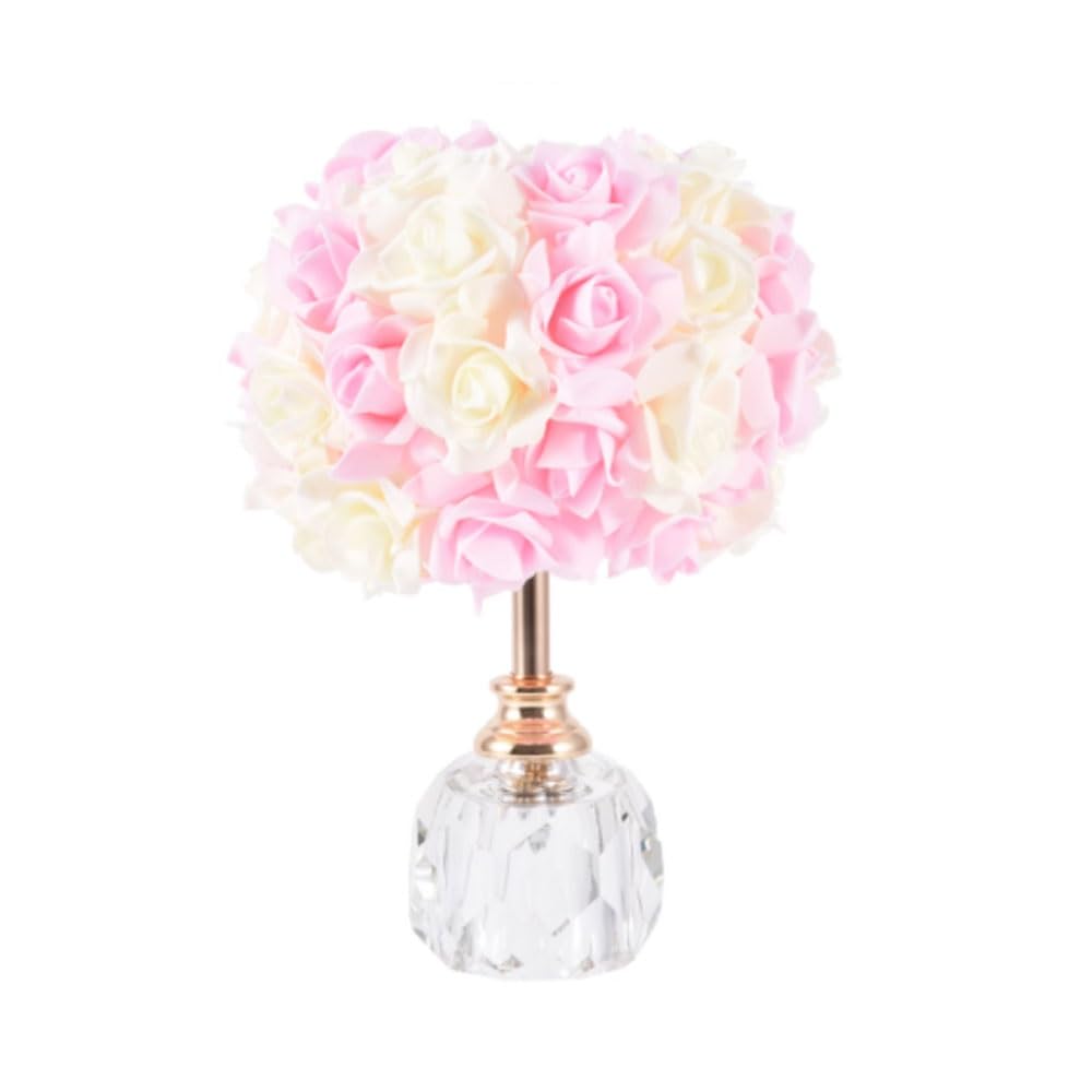 Zeng25liangOu-12 Bedside Lamps Rose Crystal Desk LampDelicate Romantic Bedroom Bedside Creating Atmosphere