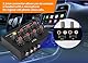 Gugxiom 7-Band-Sound-Equalizer, Zweikanal-Digital-Equalizer, 12-dB-Hochbassanpassung, Ausgangseingang, 3,5-mm-Eingangsschnittstelle Unterstützt 4-poligen Stecker, für Streaming,